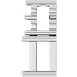 14K White Gold 4x2.5 mm Straight Baguette Pendant Mounting – image 6