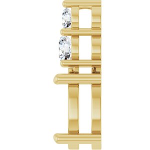 14K Yellow Gold 10x8 mm Oval 1/3 CTW Natural Diamond Semi-Set Pendant – image 6