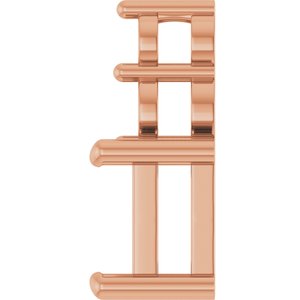 10K Rose Gold 5.5x5.5 mm Square Pendant Mounting – image 6