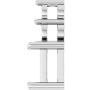 18K White Gold 5.5x5.5 mm Square Pendant Mounting – image 6