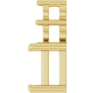 14K Yellow Gold 5.5x5.5 mm Square Pendant Mounting – image 6