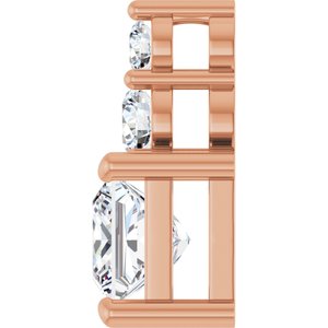 14K Rose Gold 5.5x5.5 mm Square Pendant Mounting – image 5