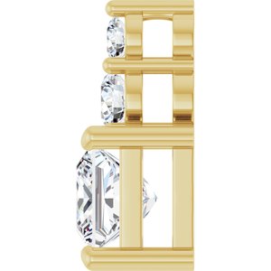 10K Yellow Gold 5.5x5.5 mm Square Pendant Mounting – image 5