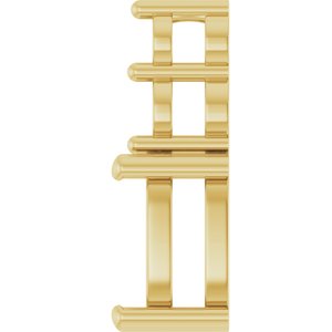 18K Yellow Gold 8x6 mm Elongated Cushion Pendant Mounting – image 6