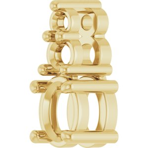 10K Yellow Gold 4x3 mm Oval Pendant Mounting – image 4