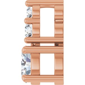 18K Rose Gold 4x3 mm Oval Pendant Mounting – image 5