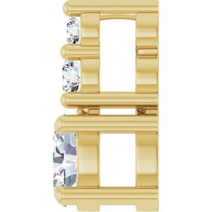 18K Yellow Gold 4x3 mm Oval Pendant Mounting – image 5