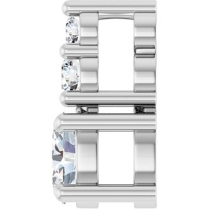 14K White Gold 4x3 mm Oval Pendant Mounting – image 5