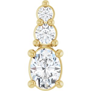10K Yellow Gold 4x3 mm Oval Pendant Mounting