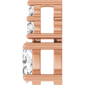 10K Rose Gold 5x3 mm Oval Pendant Mounting – image 5