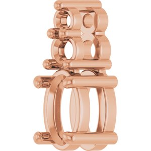 14K Rose Gold 5x3 mm Oval Pendant Mounting – image 4