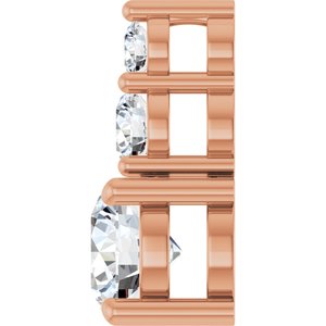 14K Rose Gold 6 mm Round Pendant Mounting – image 5