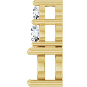 14K Yellow Gold 6 mm Round 1/5 CTW Lab-Grown Diamond Semi-Set Pendant – image 6