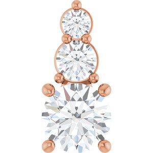 10K Rose Gold 6 mm Round Pendant Mounting