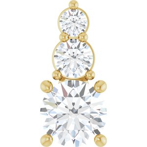 18K Yellow Gold 6 mm Round Pendant Mounting