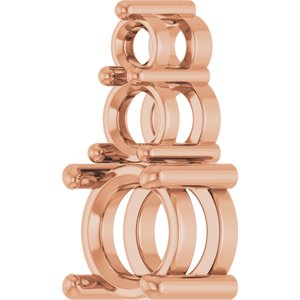 18K Rose Gold 6 mm Round Pendant Mounting – image 4