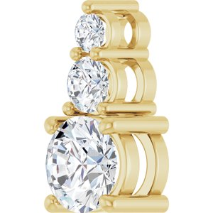18K Yellow Gold 6 mm Round Pendant Mounting – image 3