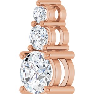 18K Rose Gold 6 mm Round Pendant Mounting – image 3