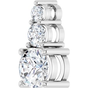14K White Gold 6 mm Round Pendant Mounting – image 3