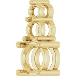 18K Yellow Gold 6 mm Round Pendant Mounting – image 4