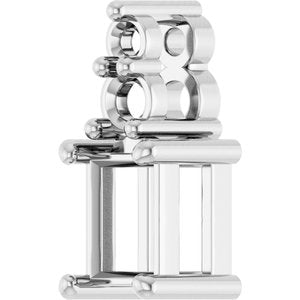 10K White Gold 4x3 mm Straight Baguette Pendant Mounting – image 4