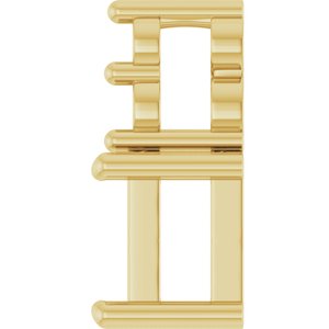 14K Yellow Gold 4x3 mm Straight Baguette Pendant Mounting – image 6