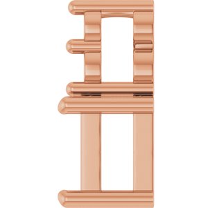 14K Rose Gold 4x3 mm Straight Baguette Pendant Mounting – image 6