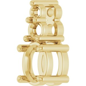 18K Yellow Gold 4.5x3.5 mm Oval Pendant Mounting – image 4