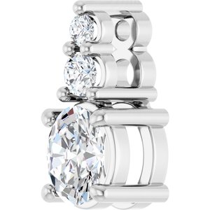 Continuum Sterling Silver 4.5x3.5 mm Oval Pendant Mounting – image 3