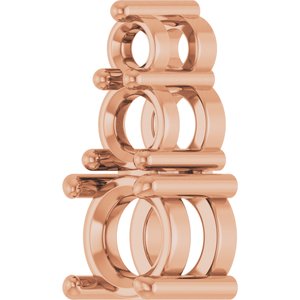 14K Rose Gold 4.8 mm Round Pendant Mounting – image 4
