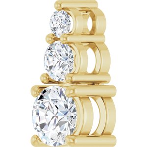 10K Yellow Gold 4.8 mm Round Pendant Mounting – image 3