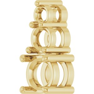 14K Yellow Gold 4.8 mm Round Pendant Mounting – image 4