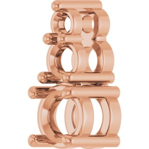 10K Rose Gold 3.75 mm Round Pendant Mounting – image 4