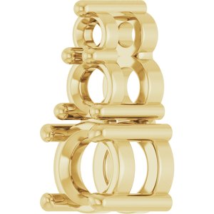 10K Yellow Gold 3.75 mm Round Pendant Mounting – image 4
