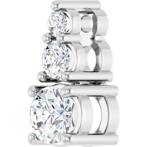 14K White Gold 3.75 mm Round Pendant Mounting – image 3