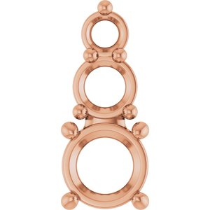 10K Rose Gold 4.8 mm Round Pendant Mounting – image 2