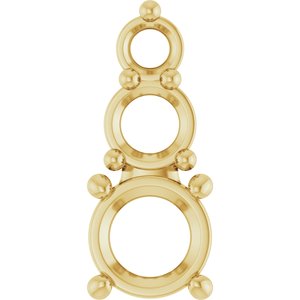 10K Yellow Gold 4.8 mm Round Pendant Mounting – image 2