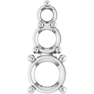 10K White Gold 4.8 mm Round Pendant Mounting – image 2