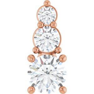 18K Rose Gold 4.8 mm Round Pendant Mounting