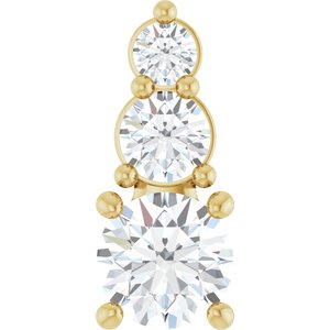 14K Yellow Gold 4.8 mm Round Pendant Mounting