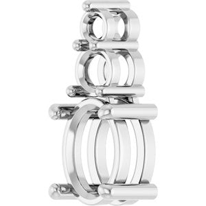18K White Gold 8x6 mm Oval Pendant Mounting – image 4