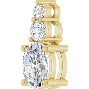 10K Yellow Gold 8x6 mm Oval Pendant Mounting – image 3