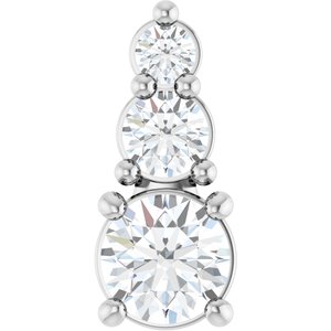 10K White Gold 3.75 mm Round Pendant Mounting