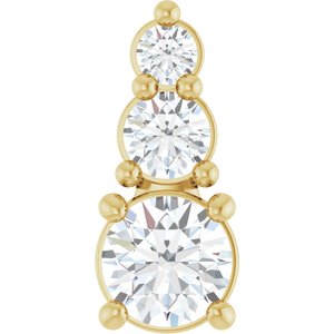 10K Yellow Gold 3.75 mm Round Pendant Mounting