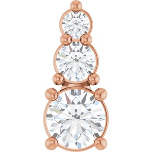18K Rose Gold 3.75 mm Round Pendant Mounting