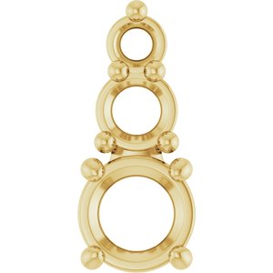 10K Yellow Gold 3.75 mm Round Pendant Mounting – image 2