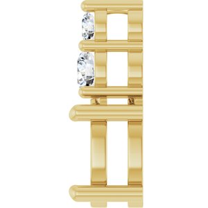 14K Yellow Gold 8x6 mm Oval 1/5 CTW Natural Diamond Semi-Set Pendant – image 6