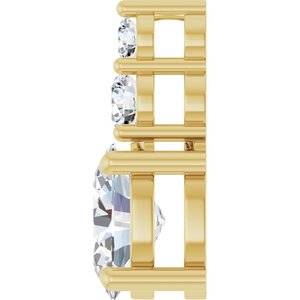 14K Yellow Gold 8x6 mm Oval Pendant Mounting – image 5
