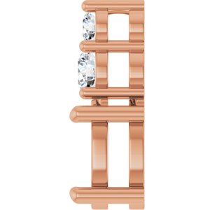 14K Rose Gold 8x6 mm Oval 1/5 CTW Lab-Grown Diamond Semi-Set Pendant – image 6