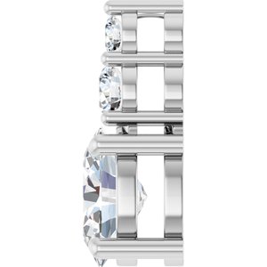 10K White Gold 8x6 mm Oval Pendant Mounting – image 5